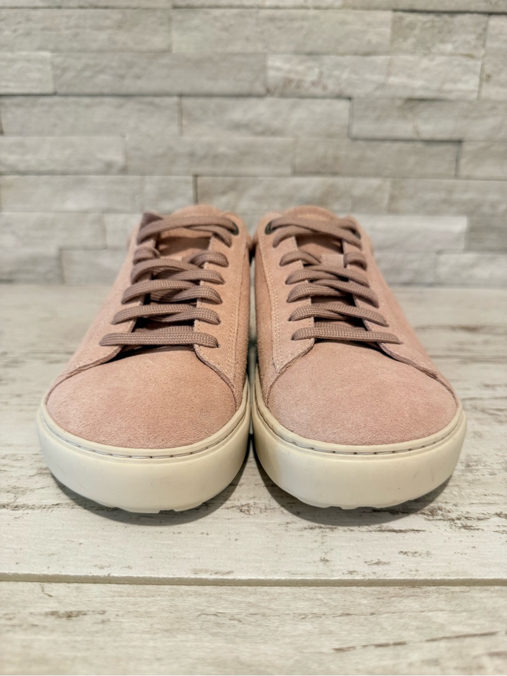 Birkenstock Bend Women’s Light Pink Suede Lace Up Comfort Sneakers New - Picture 3 of 13